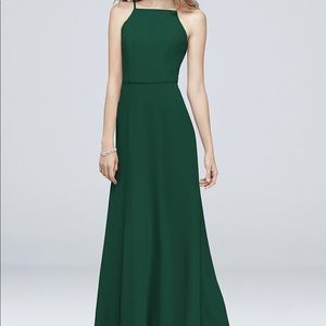 Chiffon High Neck Bridesmaid Dress